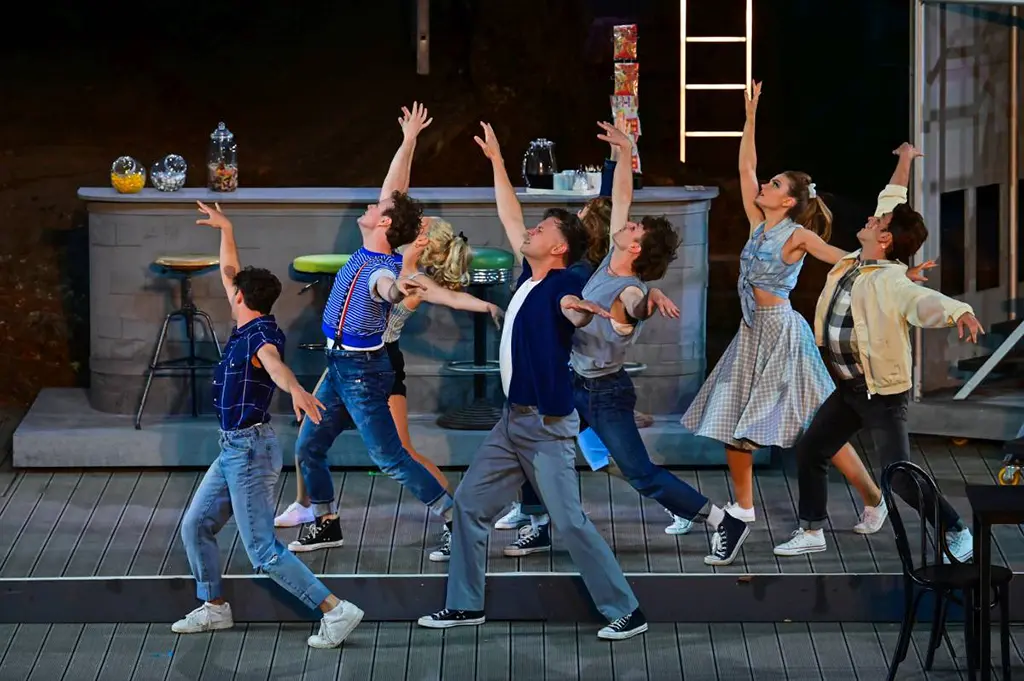 Tanzendes Ensembles auf der Bühne